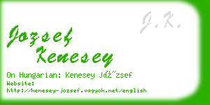 jozsef kenesey business card